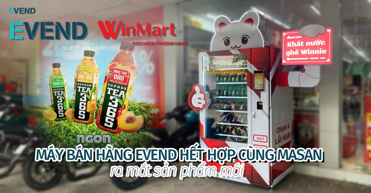 Máy bán hàng tự động Evend hợp tác cùng Masan: Ra mắt sản phẩm mới – Trà búp non T365