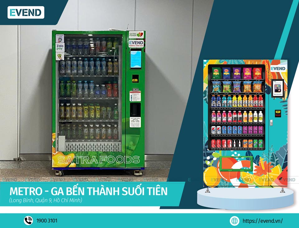 Máy bán hàng tự động EVENd tại Ga Bến Thành Suối Tiên
