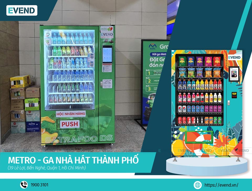 Máy bán hàng tự động Evend tại Ga Nhà Hát Thành Phố