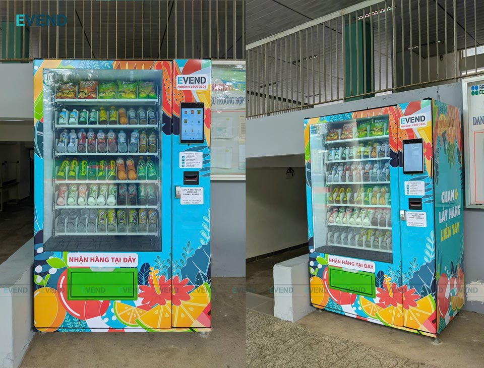 Máy bán snack tự động EVEND tại trường học