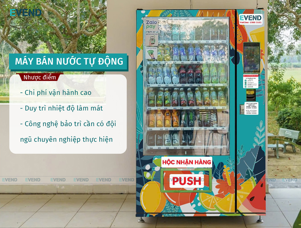 Nhược điểm của máy bán nước tự động