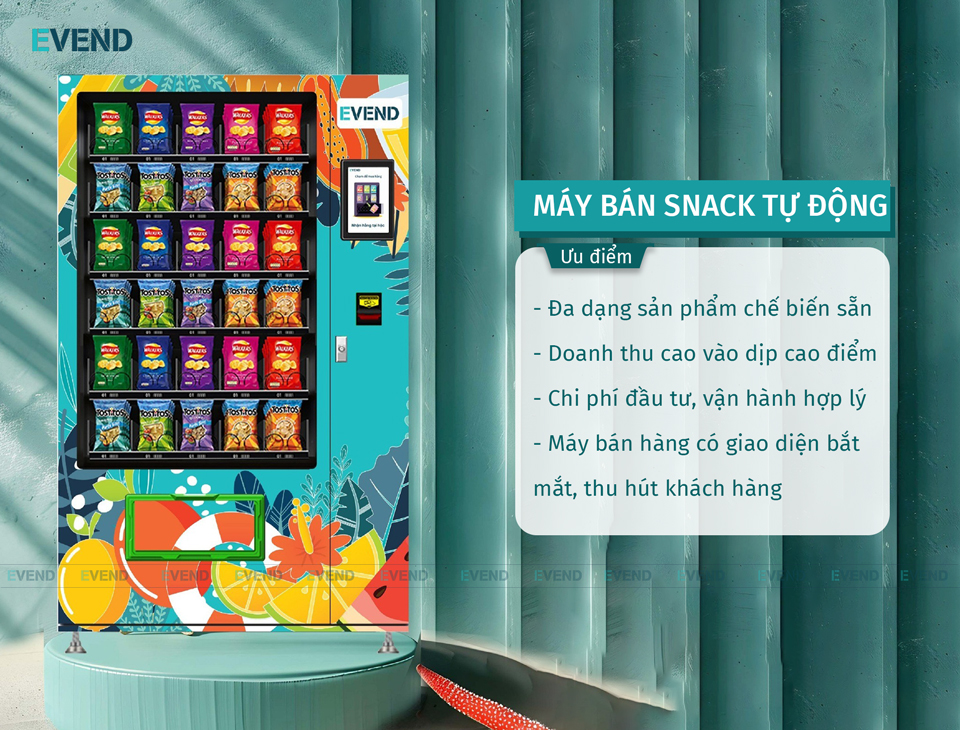 Ưu điểm của máy bán snack tự động