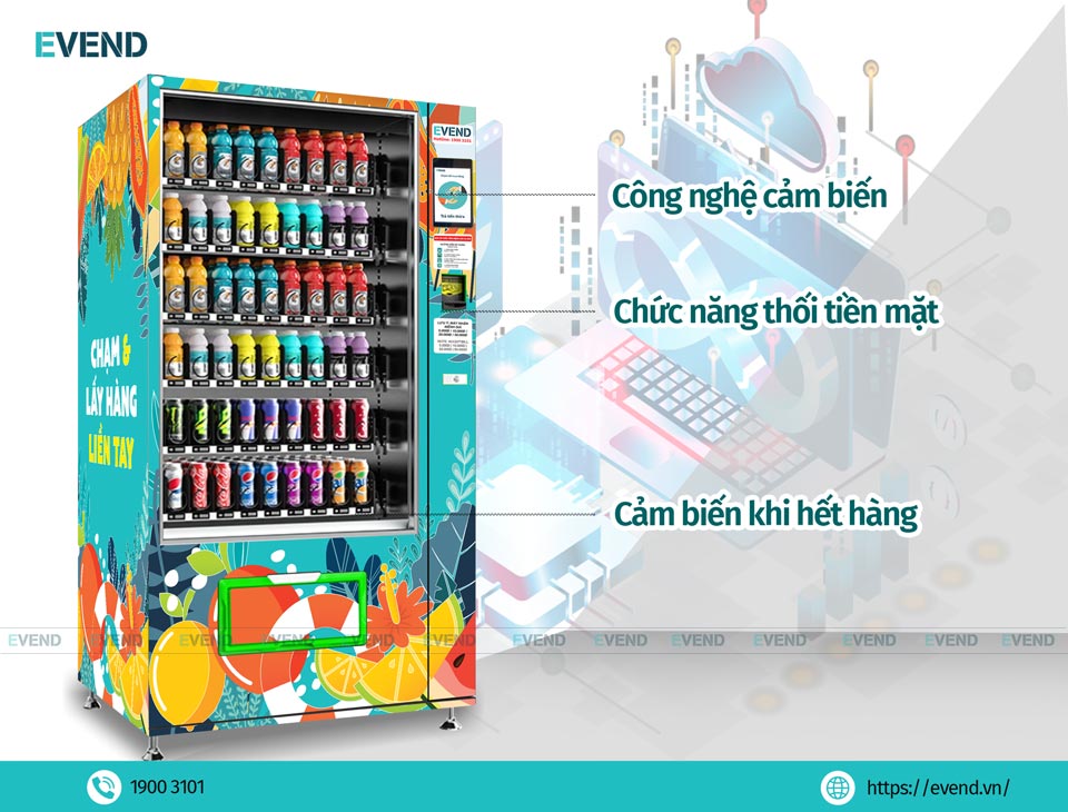 Công nghệ trên máy bán nước tự động tích hợp đa chức năng