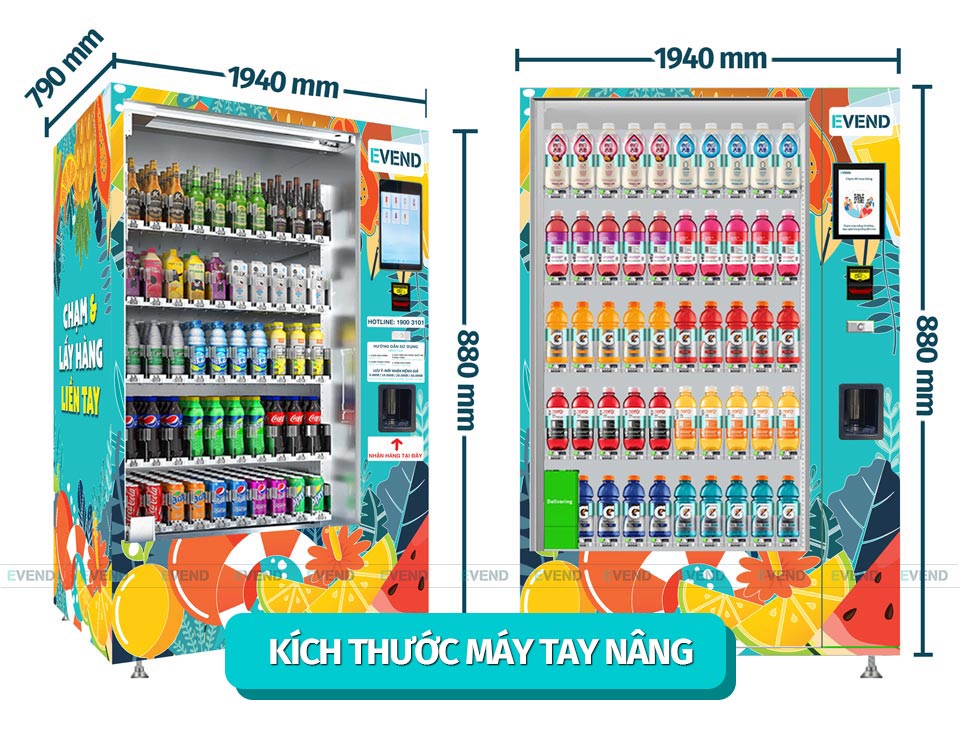 Kích thước máy tay nâng tự động (máy tiêu chuẩn EV10C)