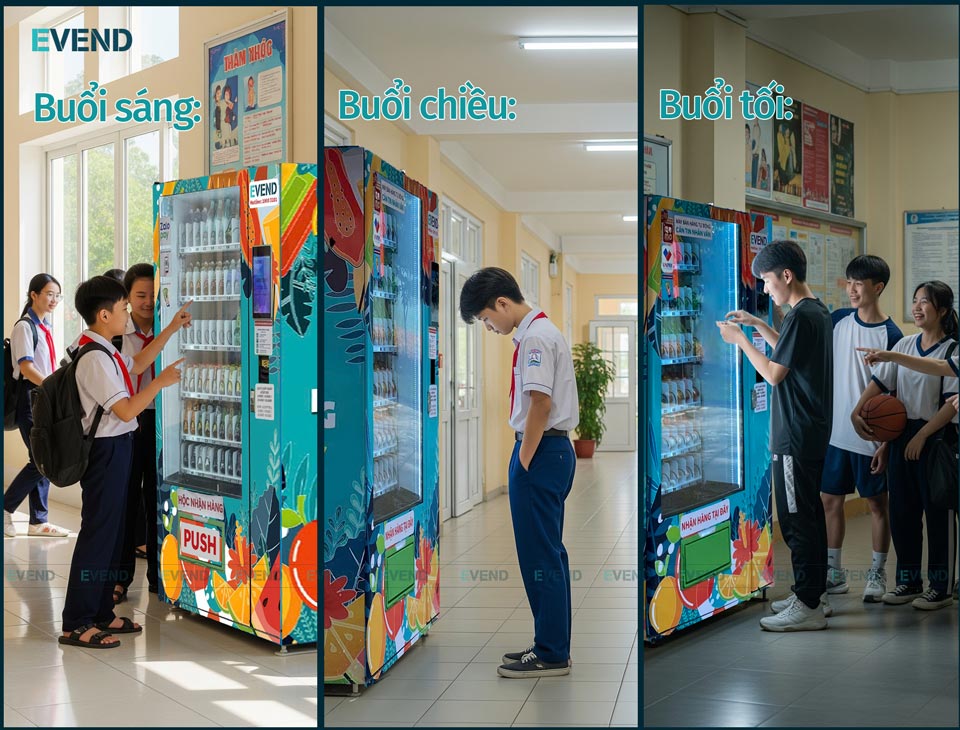 Máy bán hàng tự động hoạt động liên tục không cần nhân viên