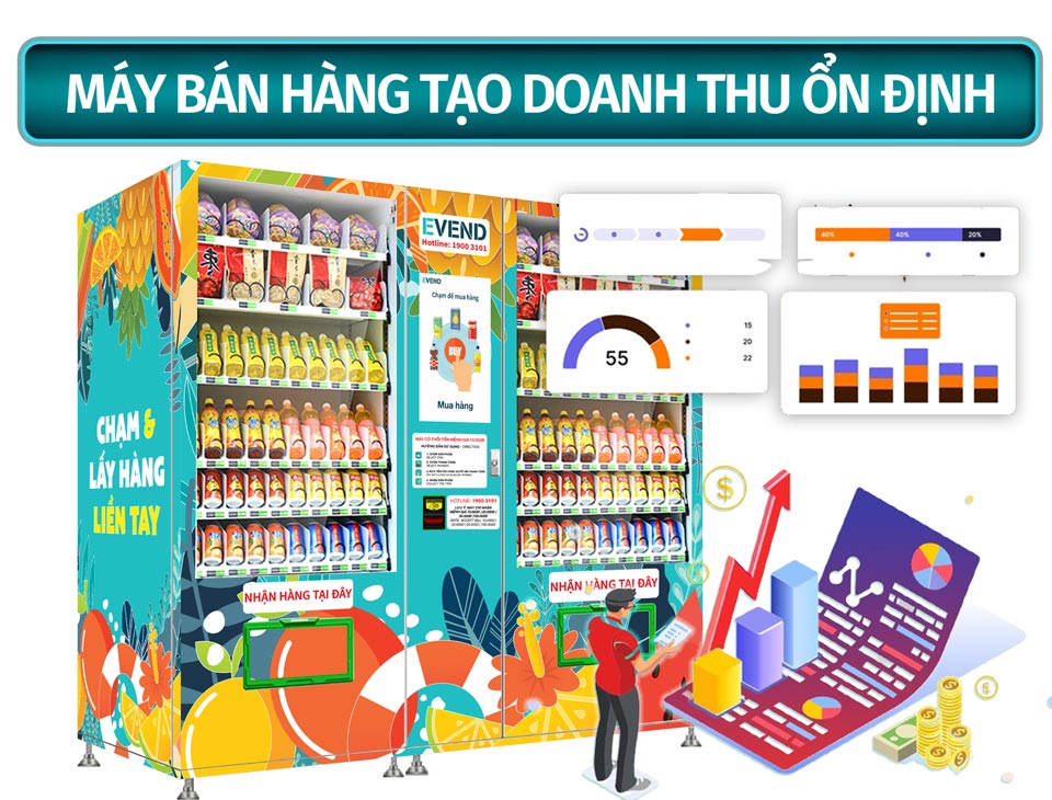Máy bán hàng tự động tạo doanh thu ổn định cho trường học