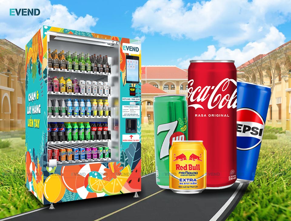 Máy bán nước tự động là thiết bị bán lẻ nước giải khát tự động