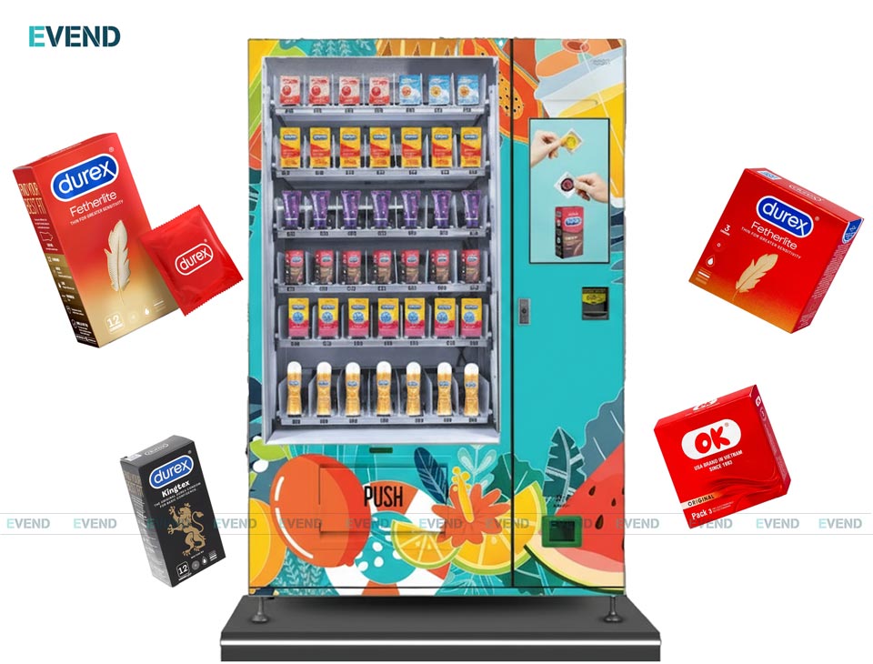 Máy bán bao cao su tự động có thể bán đa dạng sản phẩm