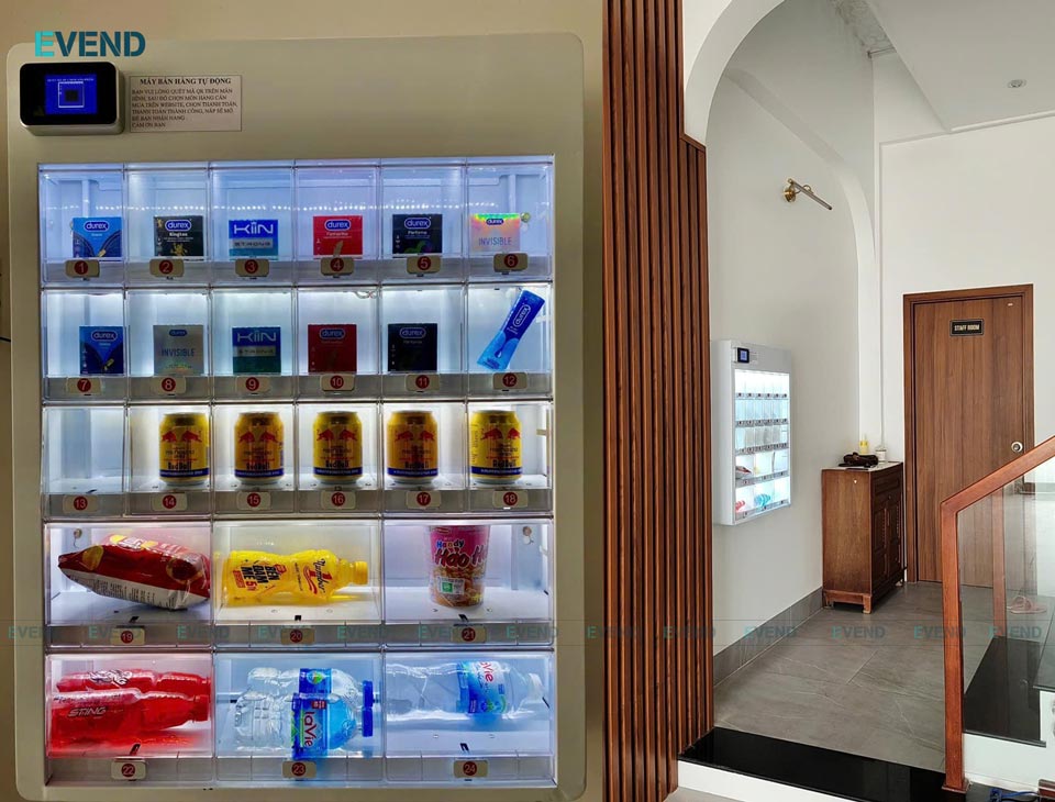 Máy bán bao cao su tự động tại khách sạn