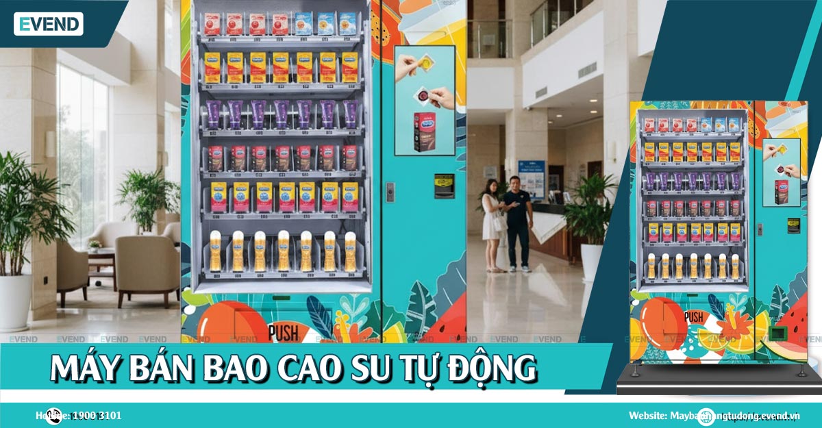 Máy bán bao cao su tự động an toàn – tiện nghi