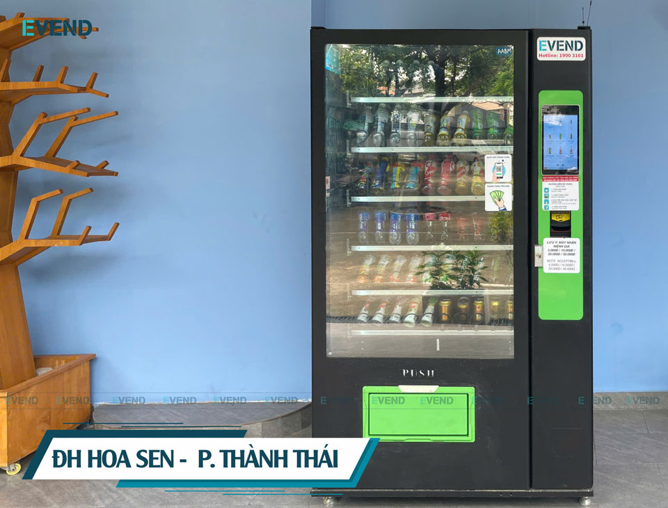 Máy bán nước tự động tại trường Đại học Hoa Sen P.Thành Thái