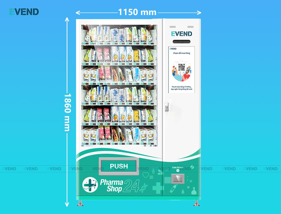 Kích thước máy bán thuốc thông minh