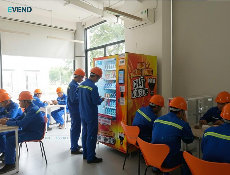 Máy bán hàng tự động nâng tầm trải nghiệm công nhân