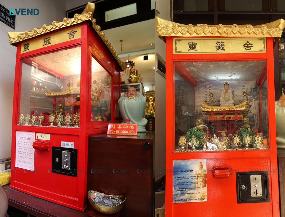 Máy xin xăm tự động Chùa Vạn Phật