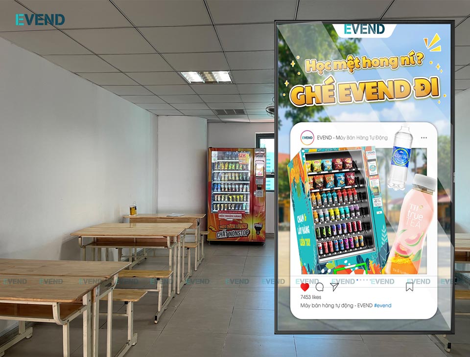 Giáo dục có tiềm năng quảng cáo trên LCD máy bán hàng tự động tại trường học