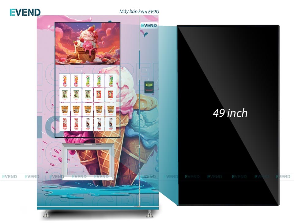 Kích thước màn hình LCD máy bán kem tự động