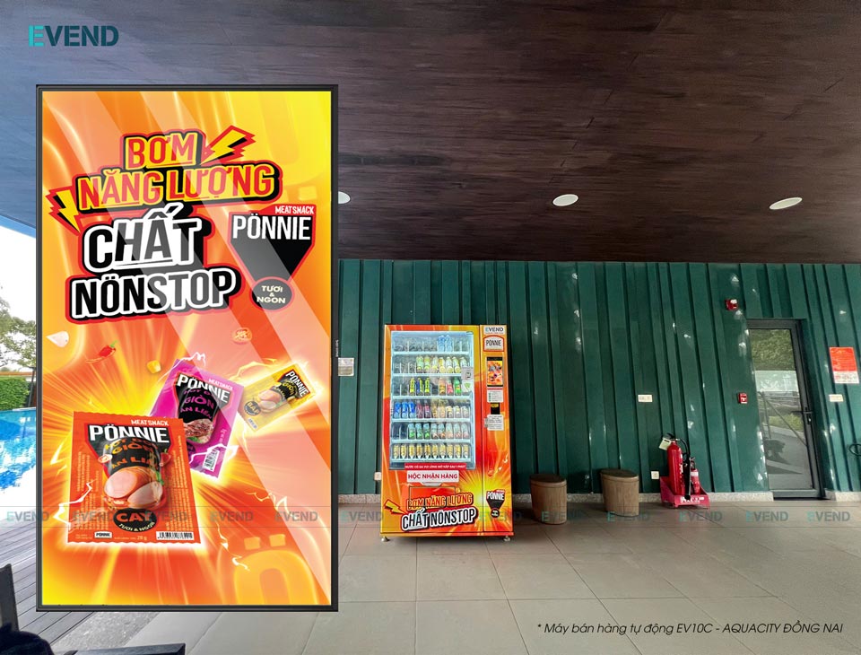Ngành thực phẩm và đồ uống quảng cáo LCD trên máy bán hàng tự động