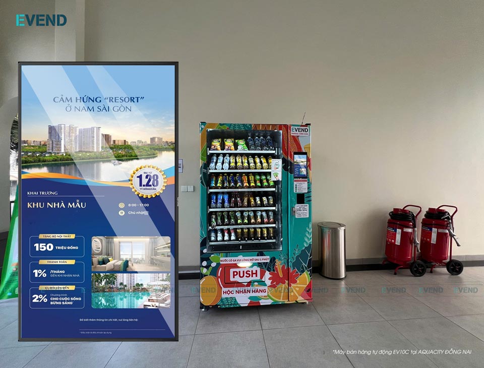 Quảng cáo bất động sản - Ngành nghề nên quảng cáo LCD trên máy bán hàng tự động