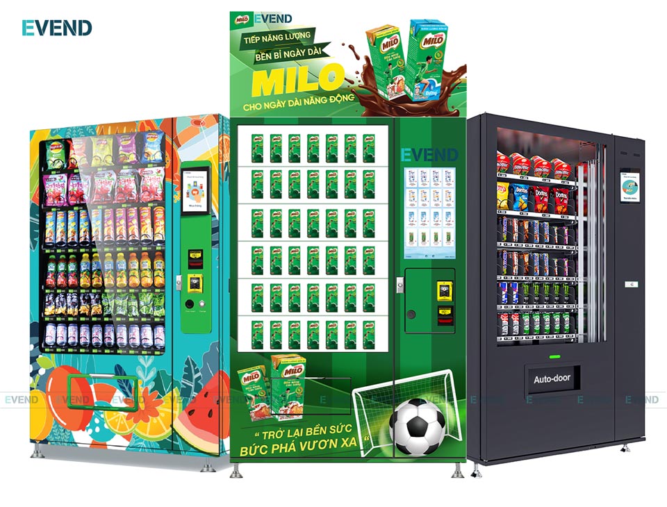 Quảng cáo decal trên máy bán hàng tự động