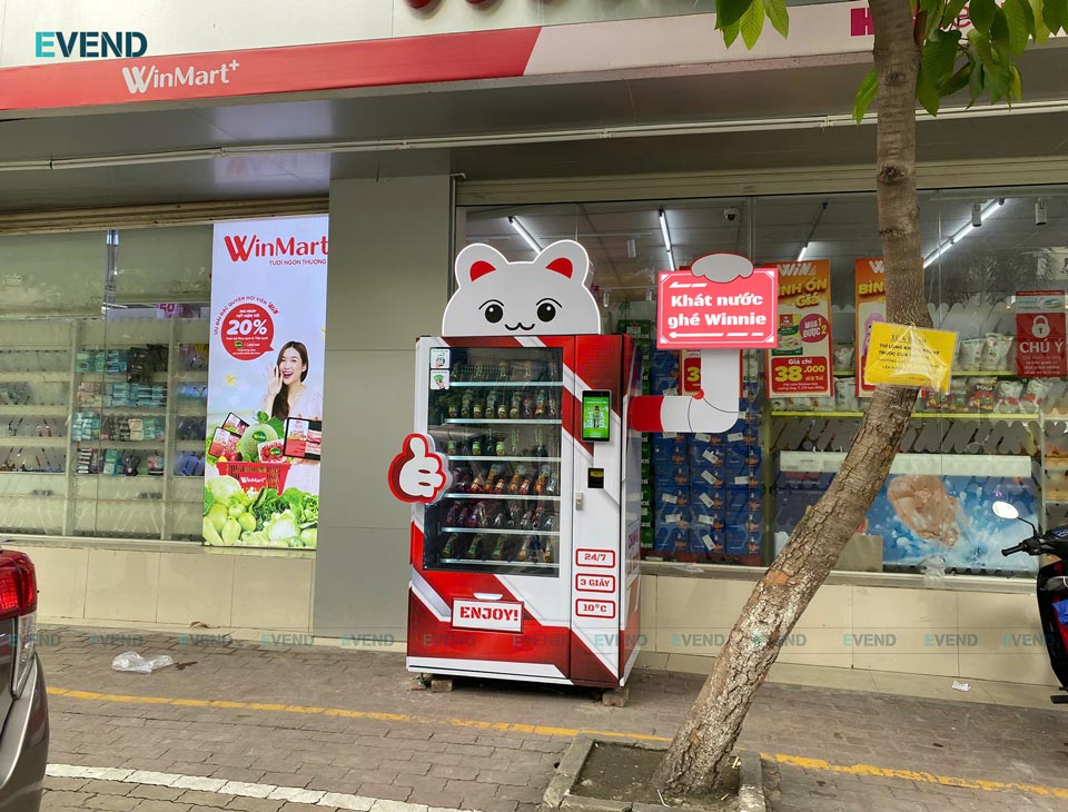 Dán decal quảng cáo trên máy bán hàng tự động tăng nhận diện