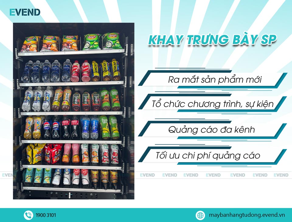 Khay trưng bày sản phẩm thực tế