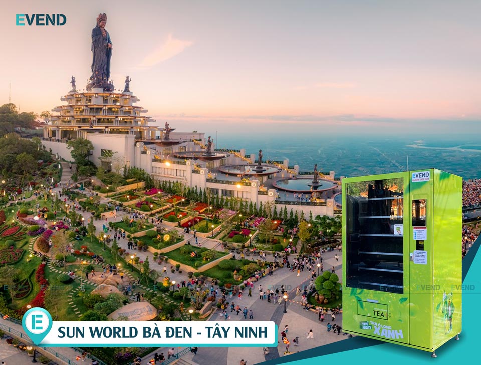 Máy bán hàng tự động tại khu du lịch Sun World Tây Ninh