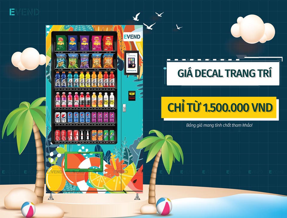 Giá trang trí máy bán hàng tự động mới nhất