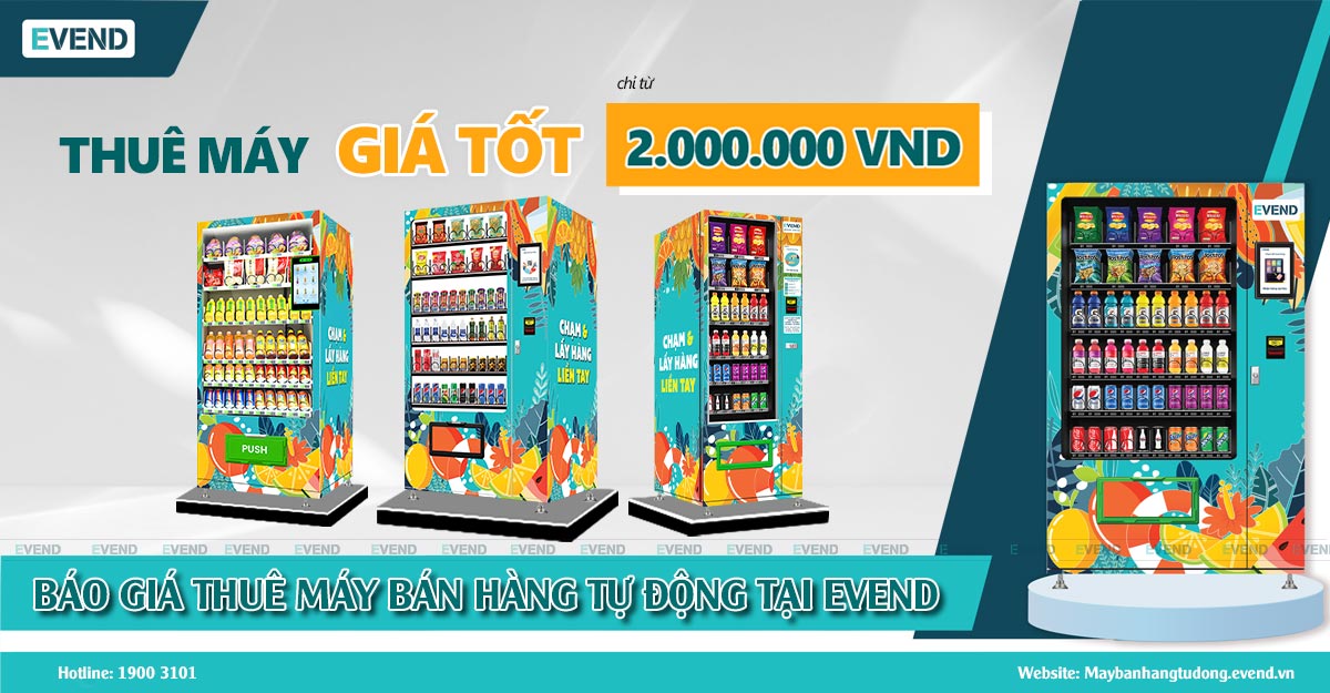 Giá thuê máy bán hàng tự động chỉ từ 2 triệu đồng