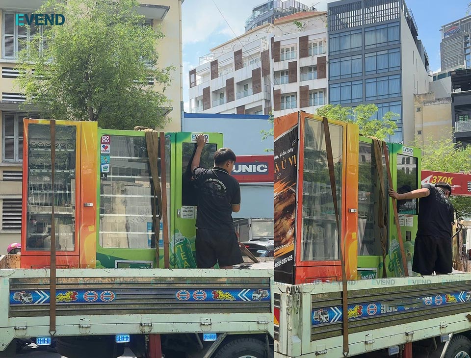EVEND lắp đặt và bàn giao tận nơi khi thuê máy bán hàng tự động