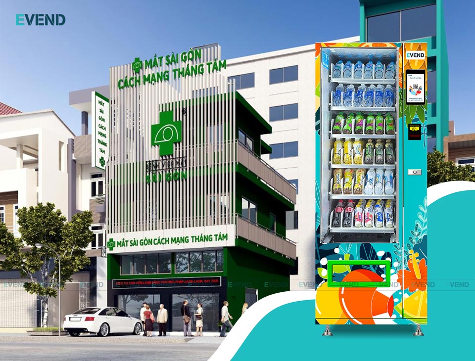 Máy bán hàng tự động tại Bệnh Viện Mắt Sài Gòn Auận 10