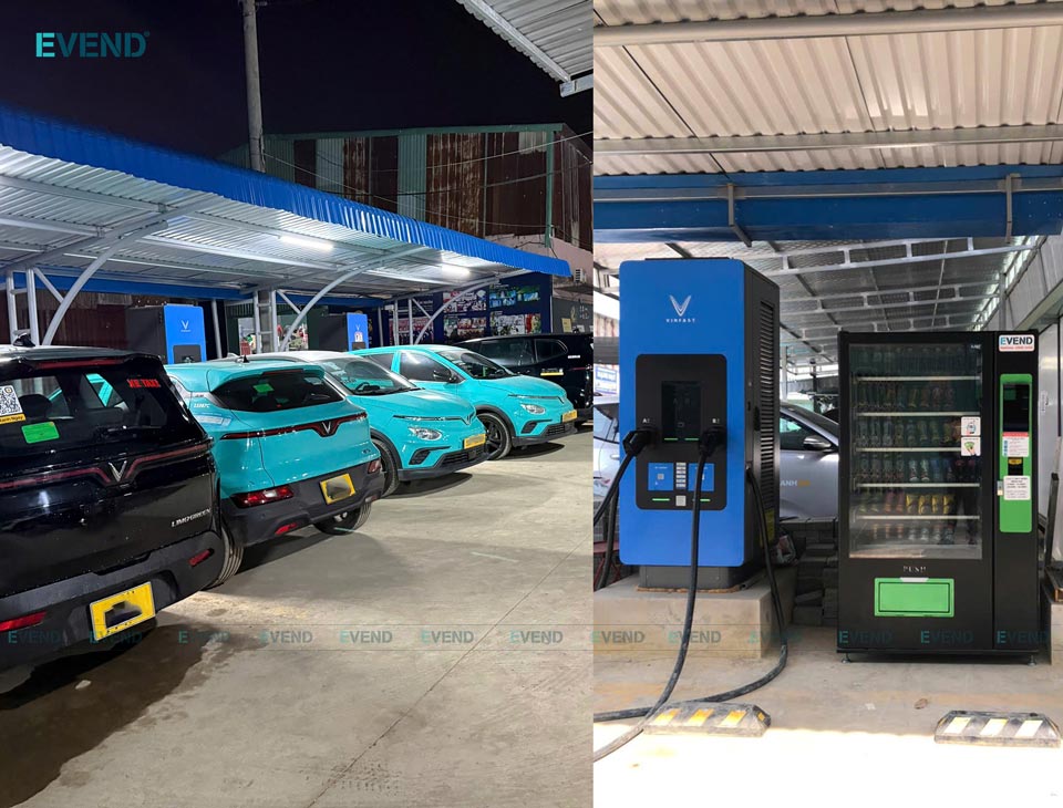 EVEND cung cấp máy và hỗ trợ kỹ thuật khi thuê máy tại trạm sạc