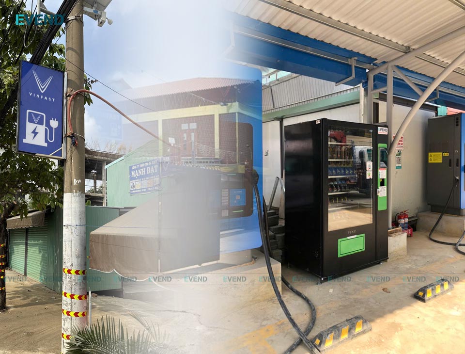 Máy bán hàng tự động tại Trạm Sạc VinFast Công ty Vision Energy Q7